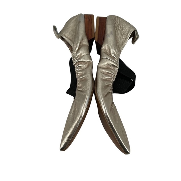 Free People Gold Pointed Toe Slip On Ballet Flats Size 36 Women’s - Picture 5 of 6